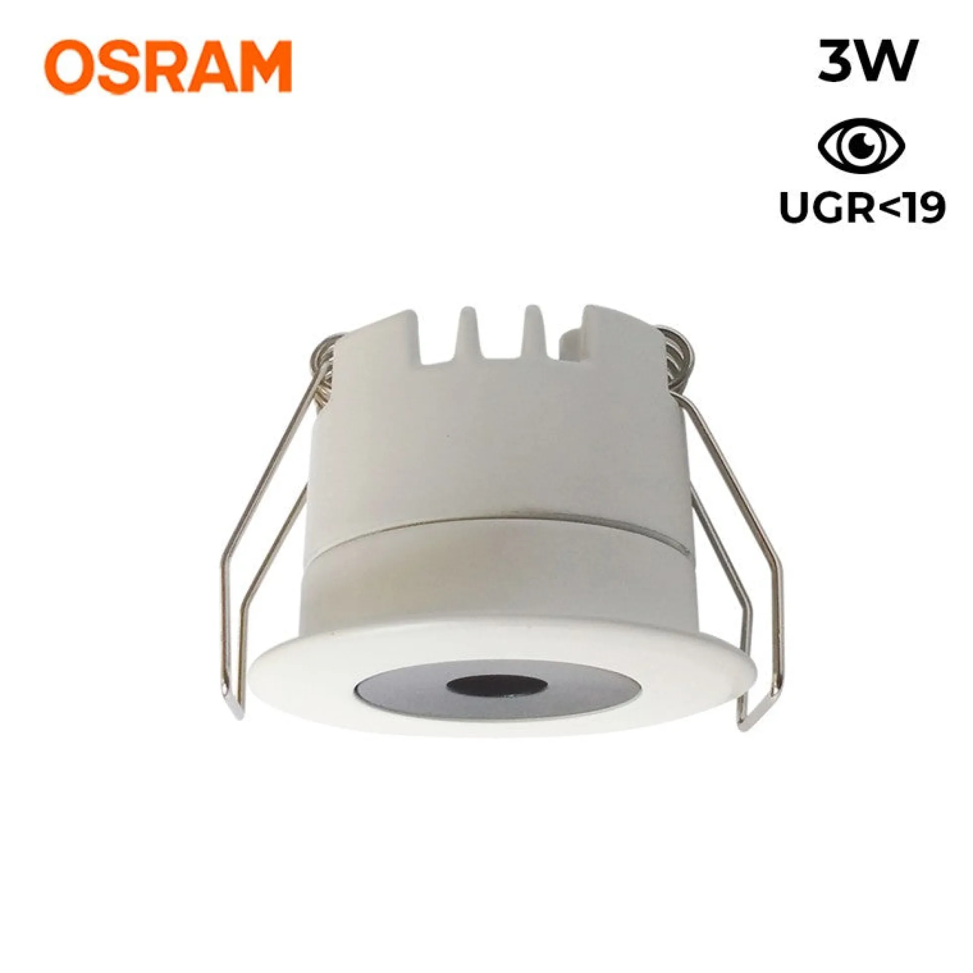Downlight LED Mini 3W - Chip OSRAM - Bajo UGR - CRI 90 - Ø 40mm