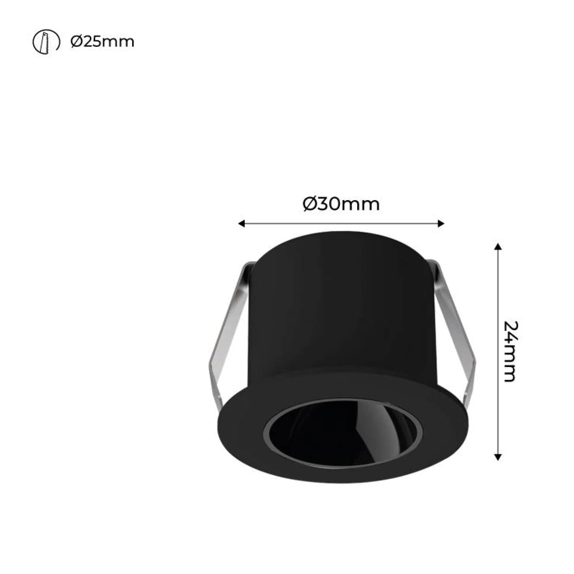 Downlight LED Mini 2W - Chip OSRAM - Bajo UGR - CRI 90 - Ø 30mm