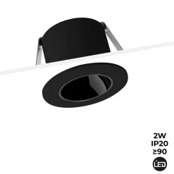 Downlight LED Mini 2W - Chip OSRAM - Bajo UGR - CRI 90 - Ø 30mm