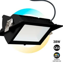 Downlight LED rectangular orientable CCT 38W - Blanco - 120° Driver LIFUD