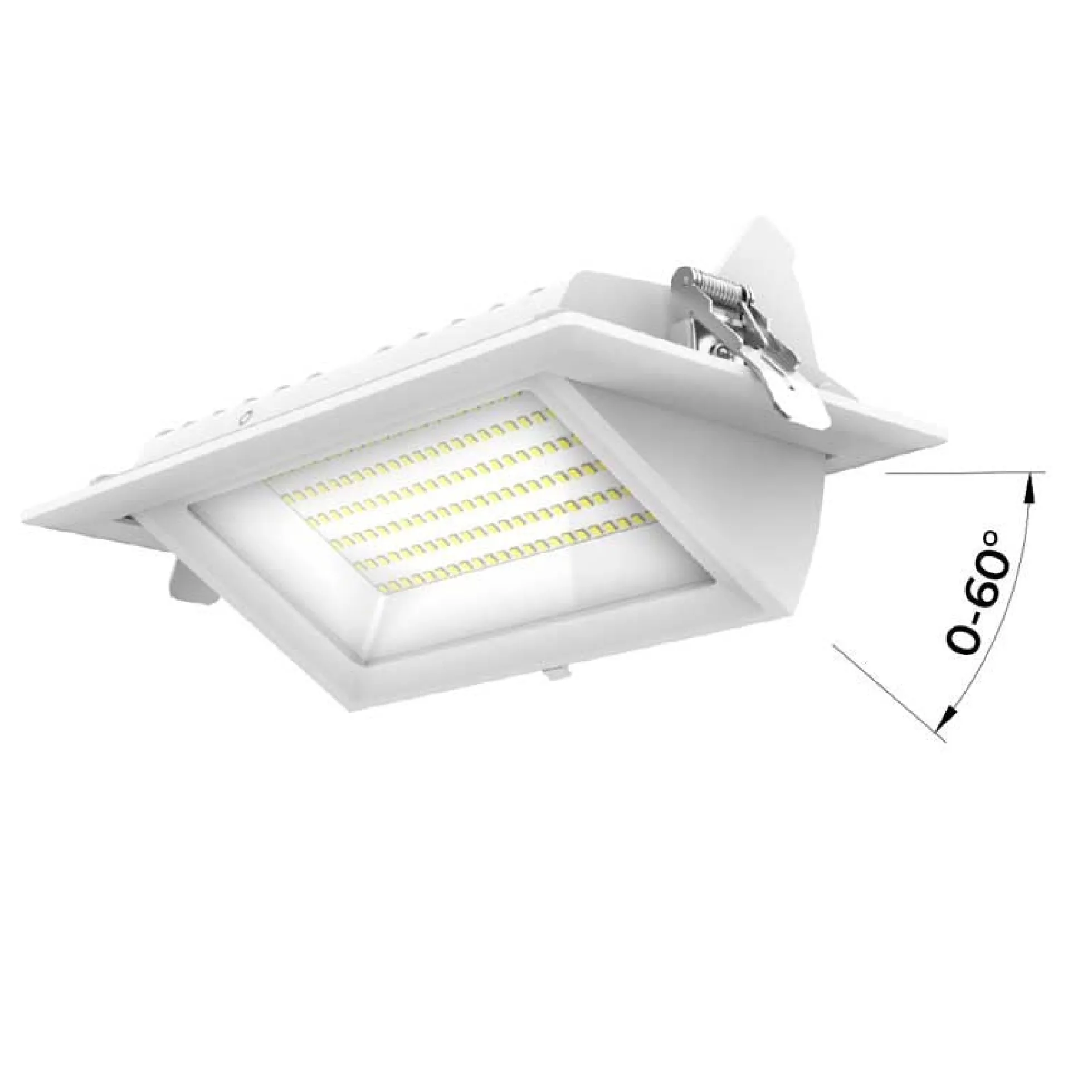 Downlight LED rectangular orientable CCT 38W - Blanco - 120° Driver LIFUD