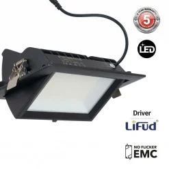 Downlight LED rectangular orientable CCT 60W- 100° Driver LIFUD