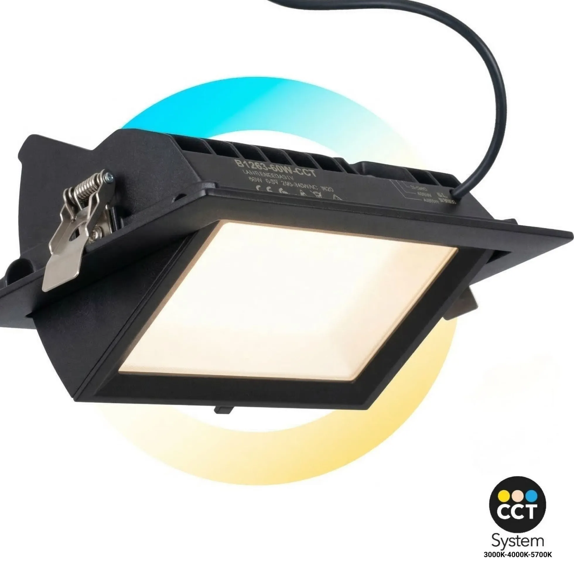 Downlight LED rectangular orientable CCT 60W- 100° Driver LIFUD