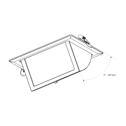 Downlight LED rectangular orientable CCT 60W- 100° Driver LIFUD