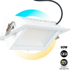 Downlight LED rectangular orientable CCT 60W- 100° Driver LIFUD