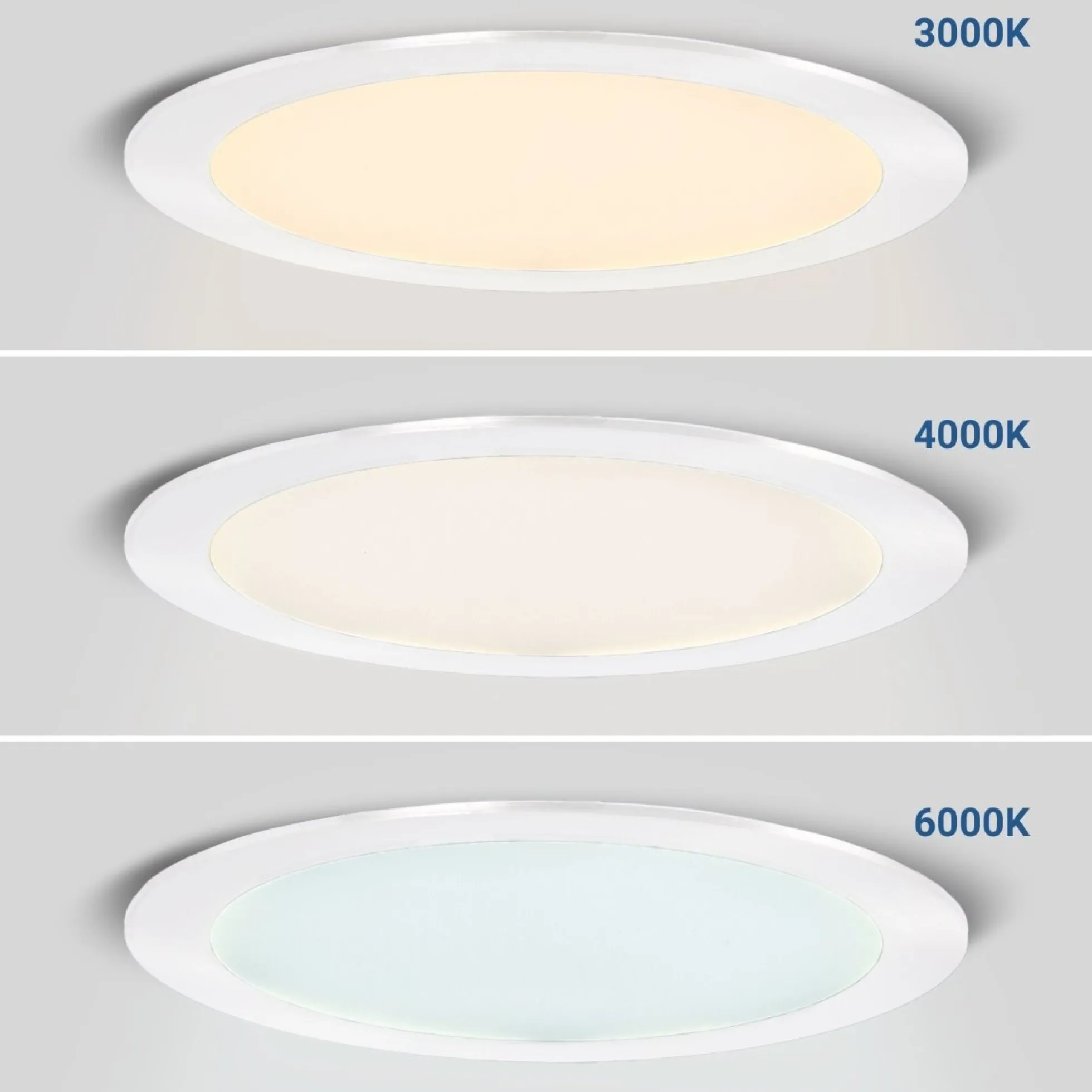 Downlight LED ultra slim 18W - CCT - Corte Ø 208mm - 3 colores