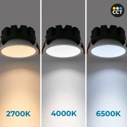 Downlight LED - 8W - CCT - Chip OSRAM - Corte Ø 75mm