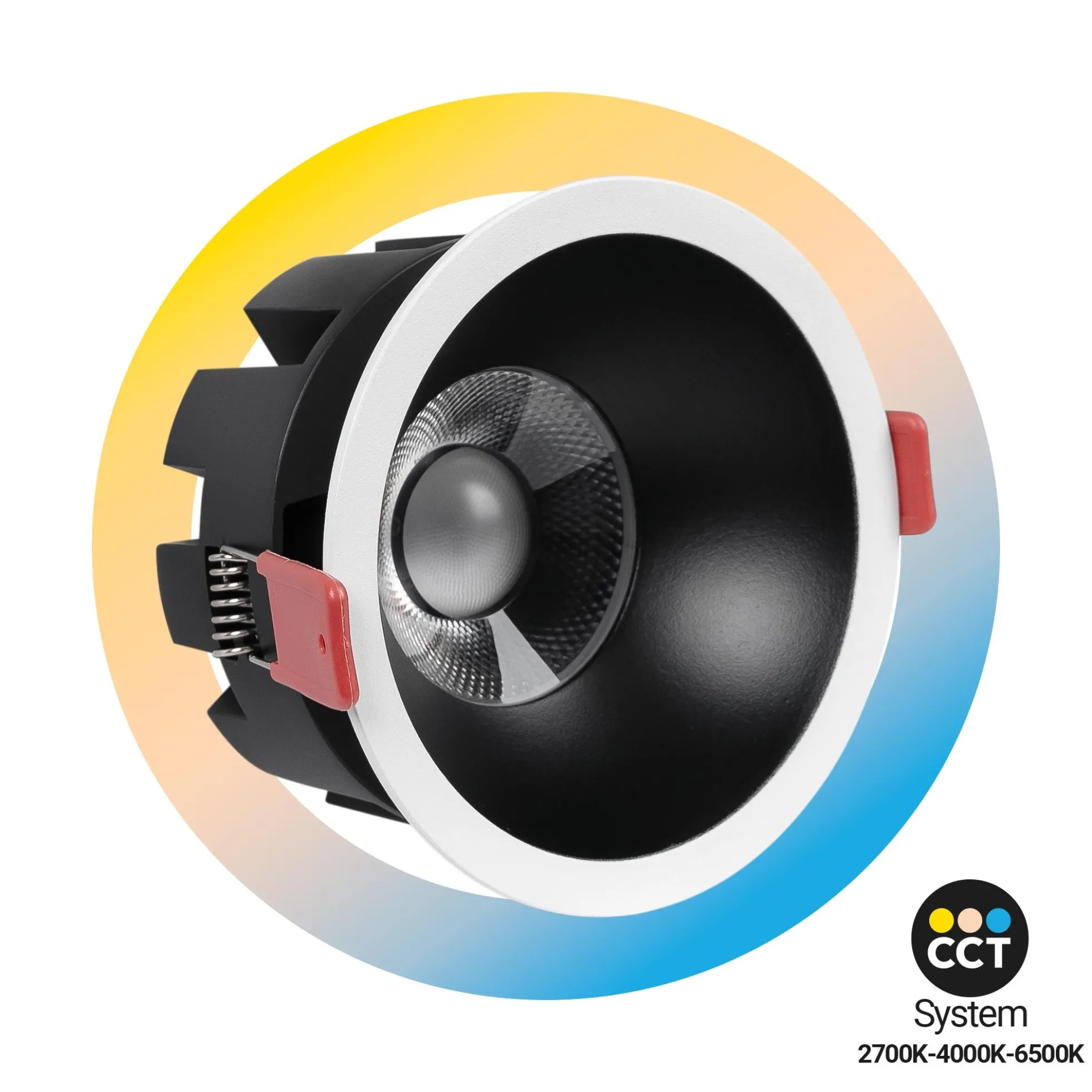 Downlight LED - 15W - CCT - Chip OSRAM - Corte Ø 90mm