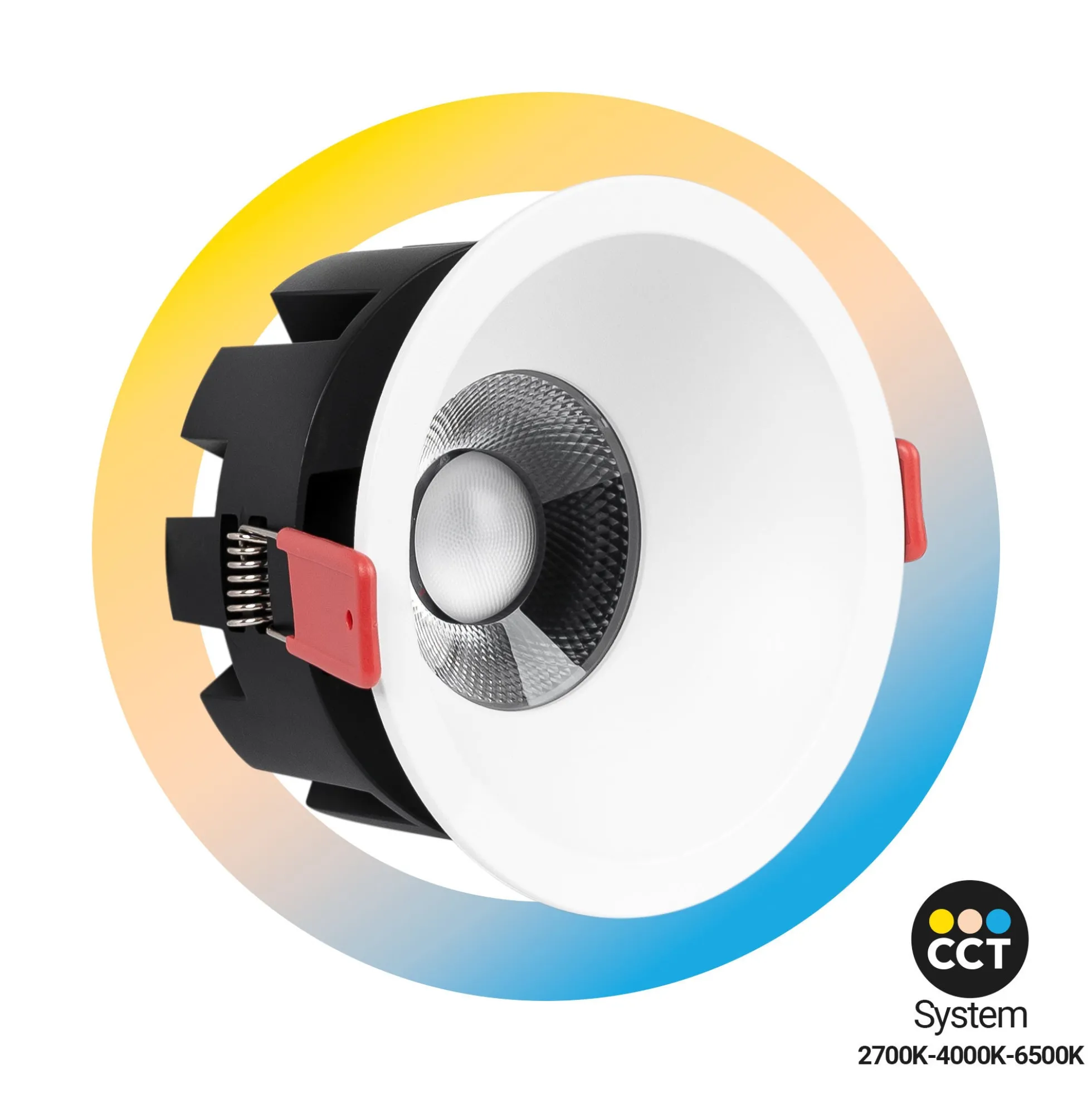 Downlight LED - 15W - CCT - Chip OSRAM - Corte Ø 90mm