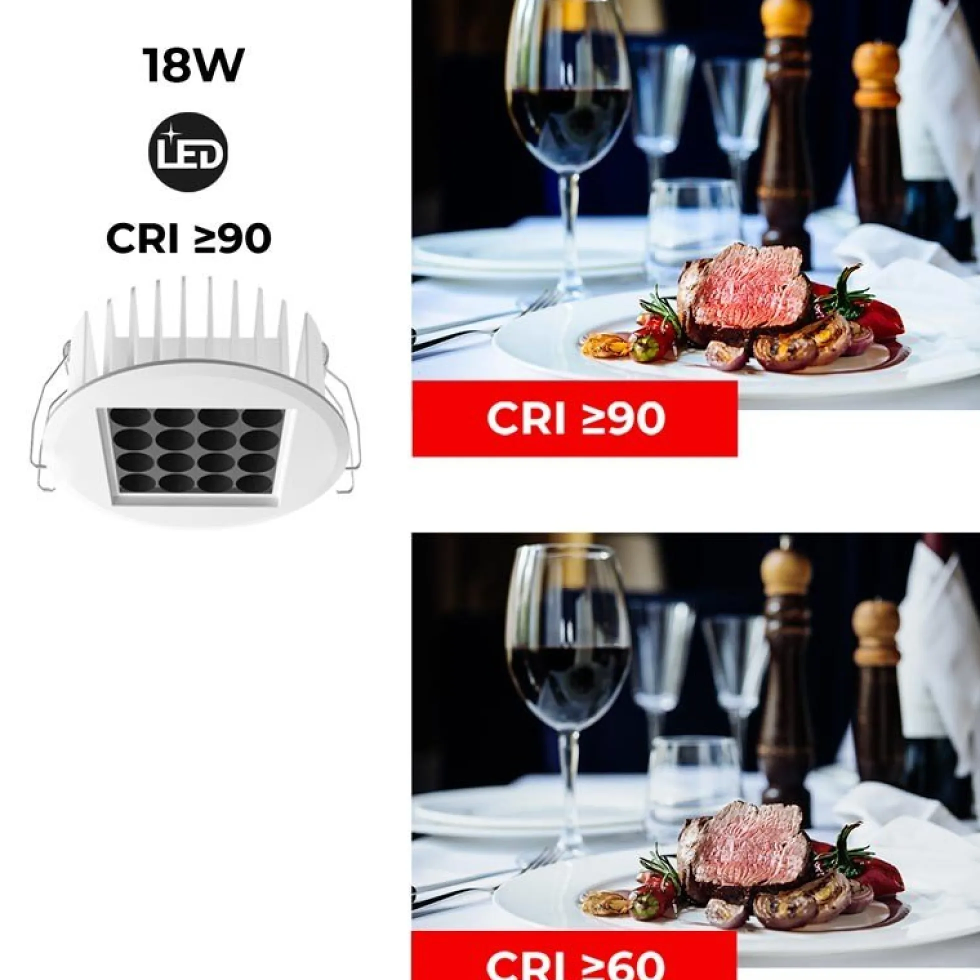 Downlight Led 18W 24º UGR18 Chip Osram