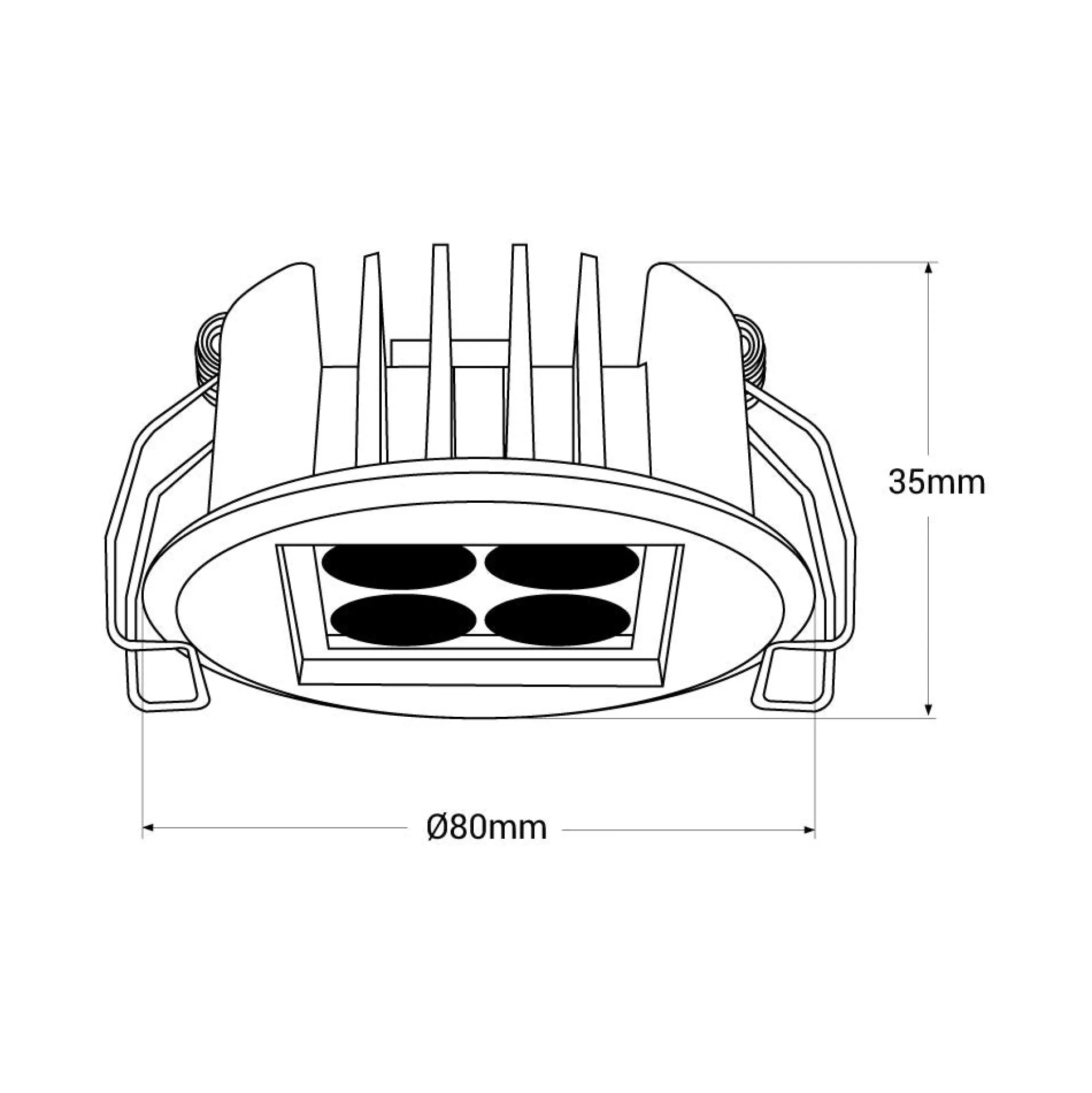 Downlight Led 5W 24º UGR18 Chip OSRAM