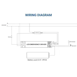 Driver LED para emergencia - Salida 3W - 3h autonomía - Luz 24/100W