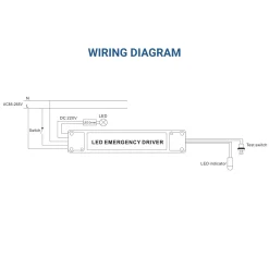 Driver LED para emergencia - Salida 3-20W - 2h autonomía - Luz 3-20W