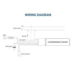 Driver LED para emergencia - Salida 3-60W - 3h autonomía - Luz 3-60W