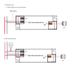 Driver regulable DALI DT6 monocolor 220-240V - Salida 3-42V DC - 10W (100-500mA)