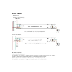 Driver regulable DALI2 DT8 - 80W - Corriente constante - Salida 10-54V DC - 1000-2000mA - NFC