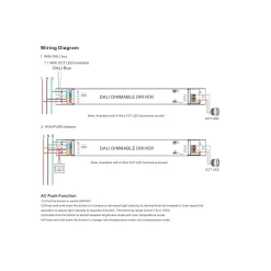 Driver regulable lineal DALI DT8 - CCT - 40W - Corriente constante - Salida 10-54V DC - 500-1050mA - NFC