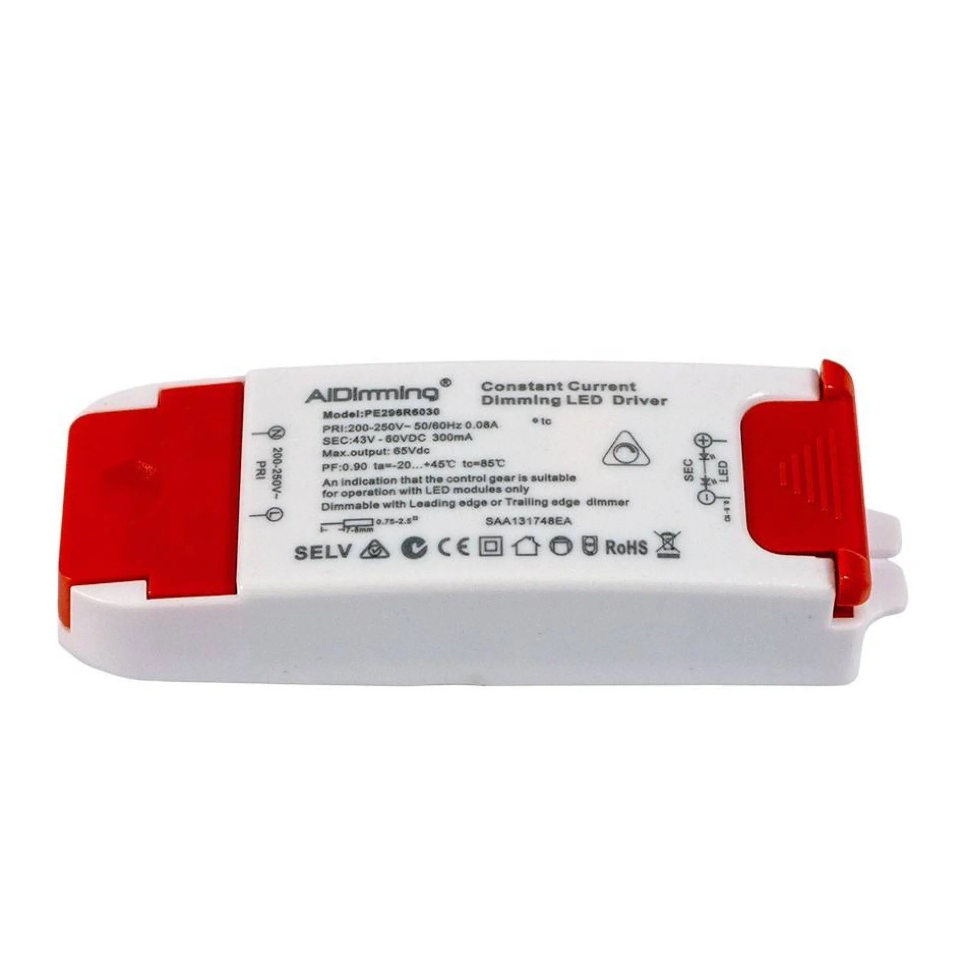 Driver regulable TRIAC de corriente constante 43-60V 18W 300mA