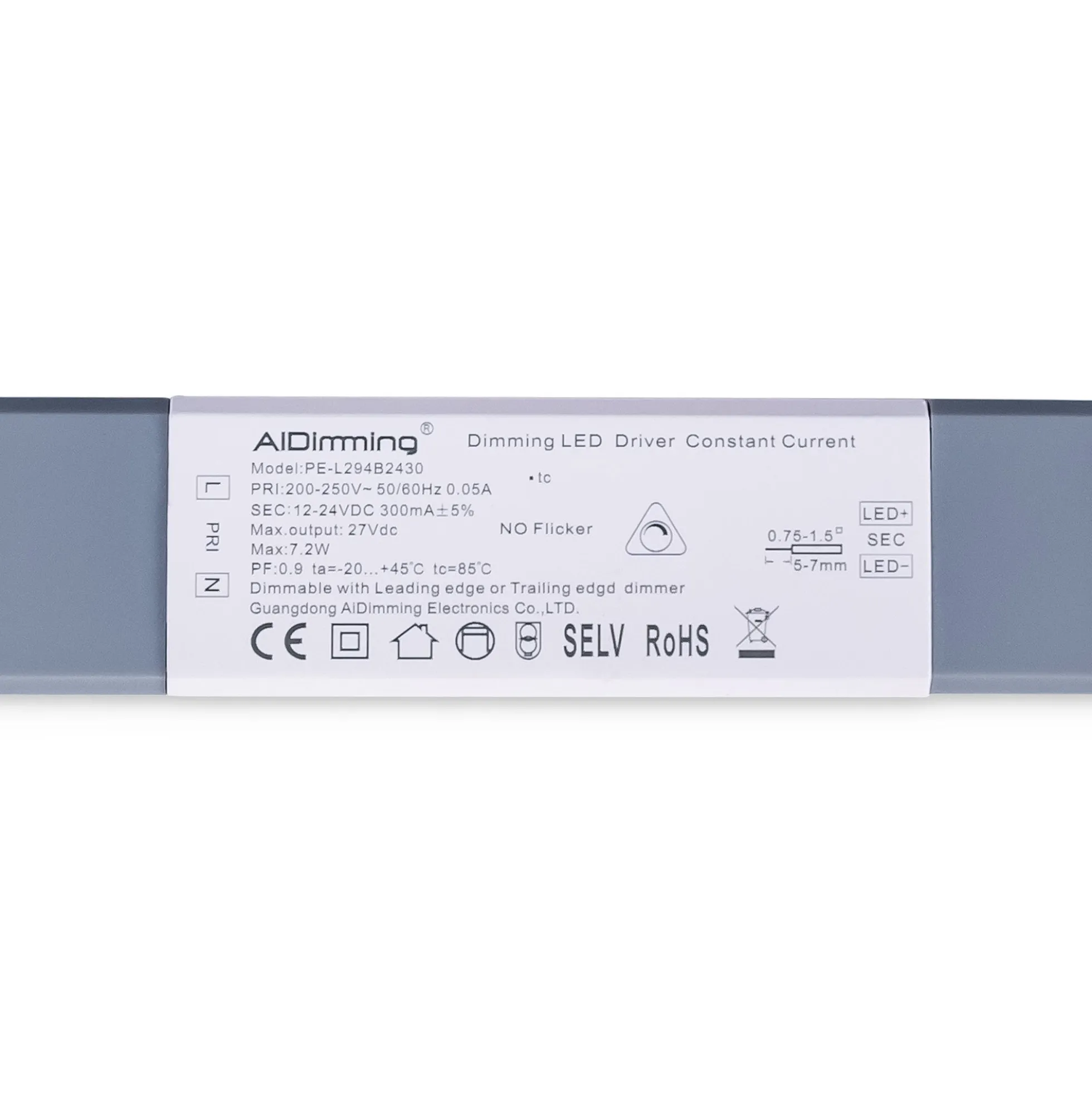 Driver regulable TRIAC 12-24V DC - 300mA - 6W