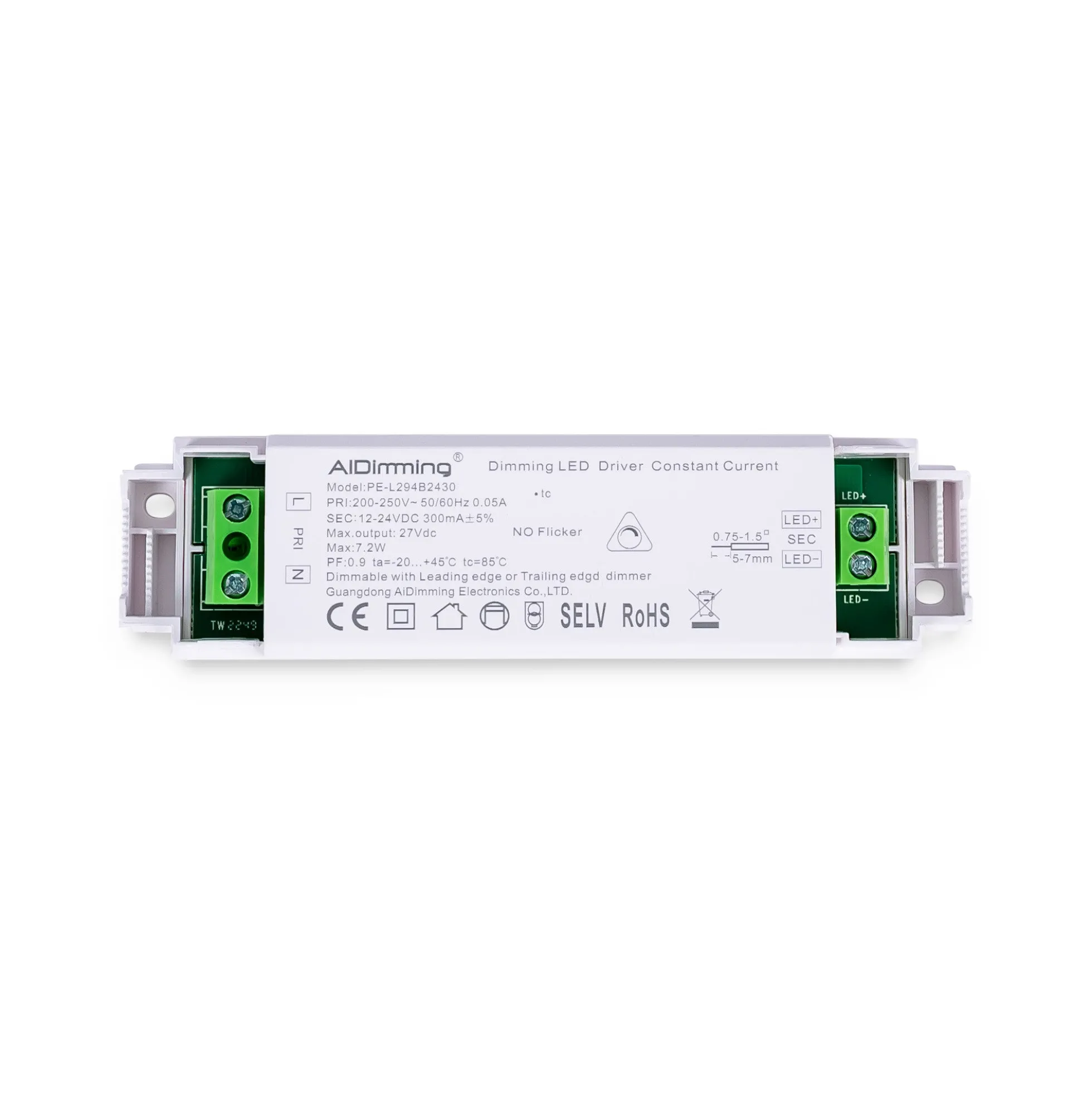 Driver regulable TRIAC 12-24V DC - 300mA - 6W