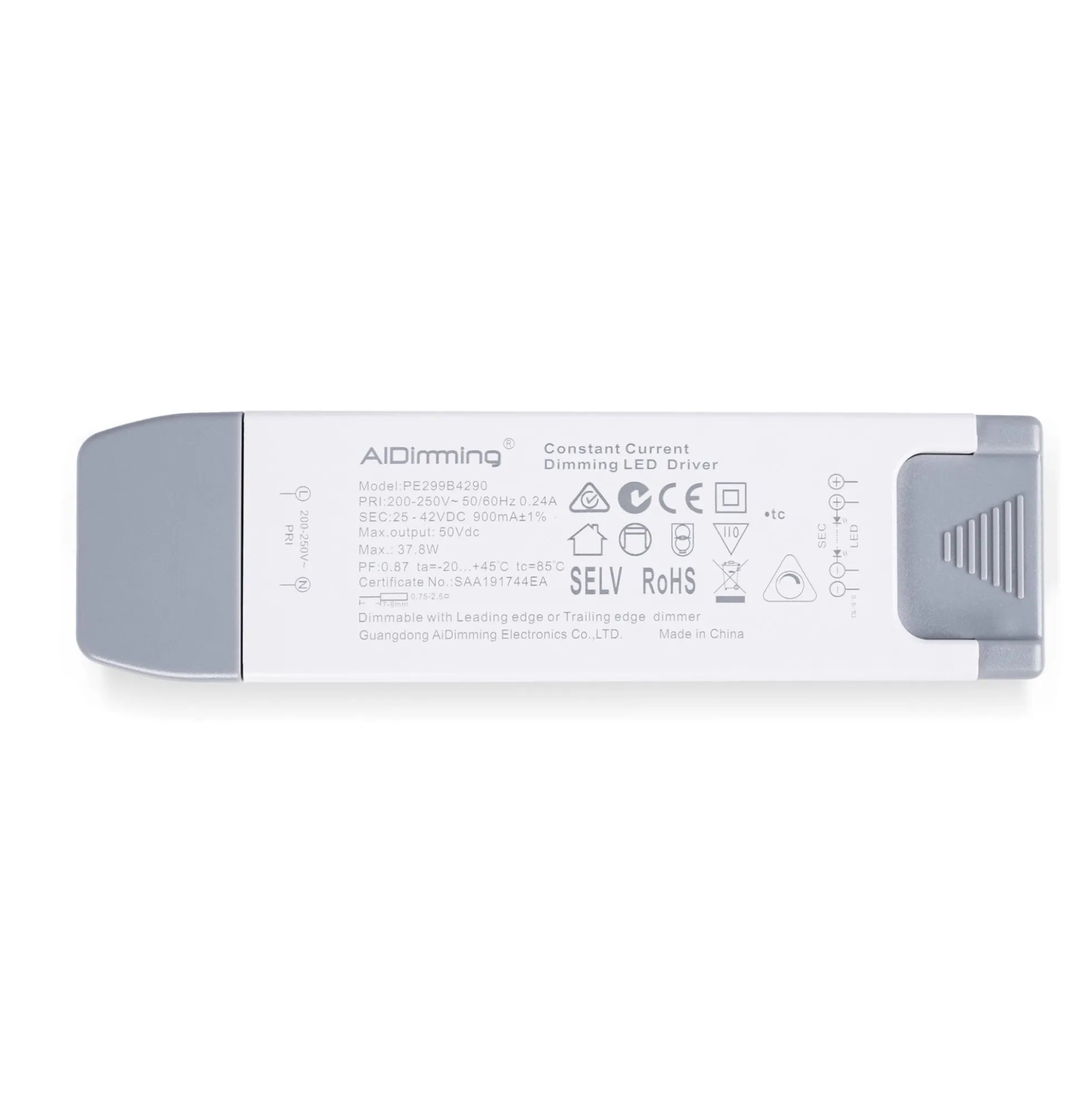 Driver regulable TRIAC 25-42V DC - 900mA - 37W