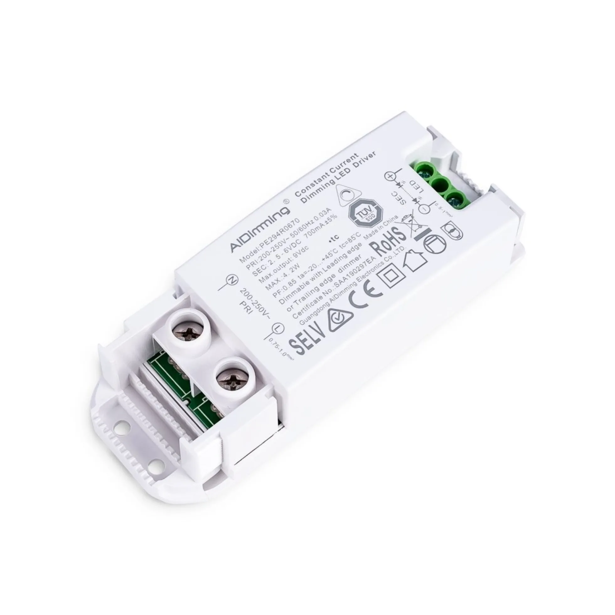 Driver regulable TRIAC 2-6V DC - 700mA - 4,2W