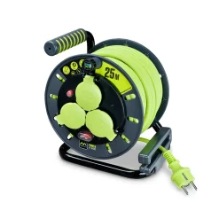 Enrollacables Pro-XT - 3 tomas - Cable alta visibilidad 3x1,5mm2 - 25m - IP44