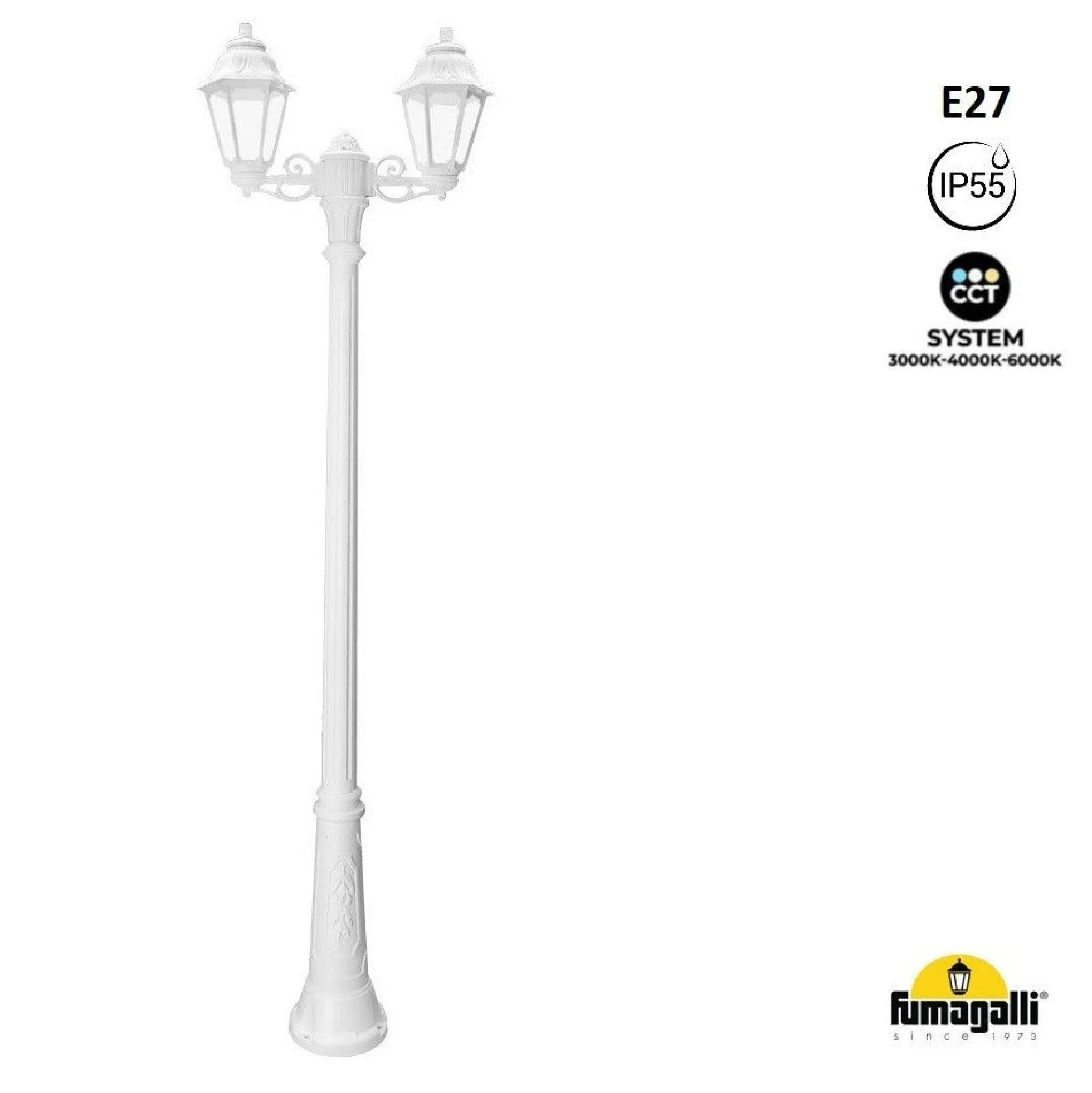 Farola doble exterior FUMAGALLI "Gigi Bisso/Anna" - 2x E27 - CCT - IP55