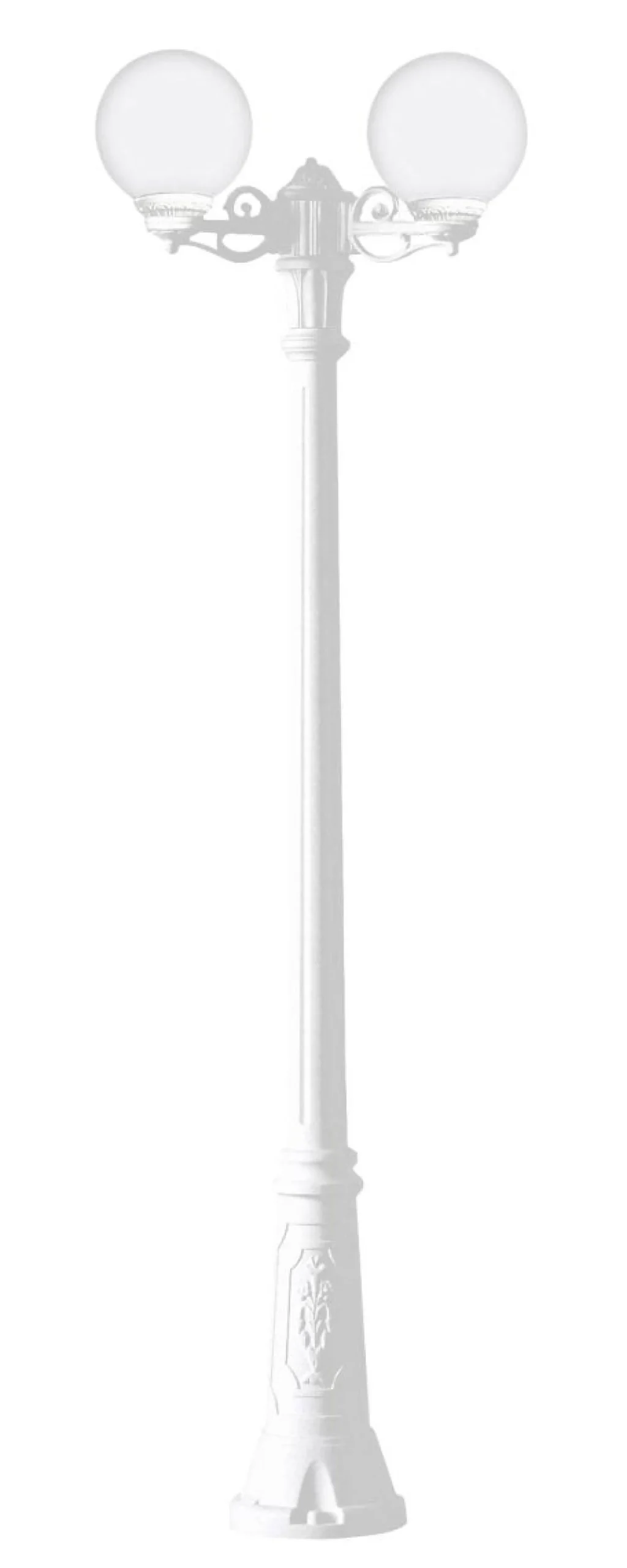 Farola doble LED exterior FUMAGALLI "GIGI BISSO GLOBE" 2xE27