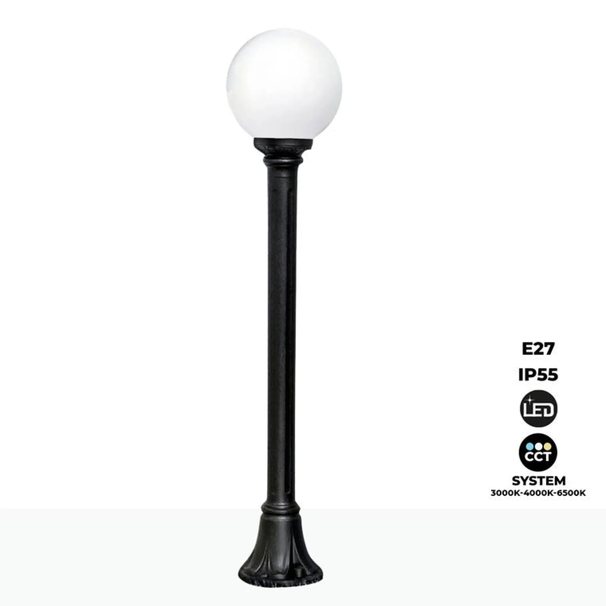 Farola exterior Fumagalli LED "GLOBO MIZAR/G250" 8.5W E27 - CCT
