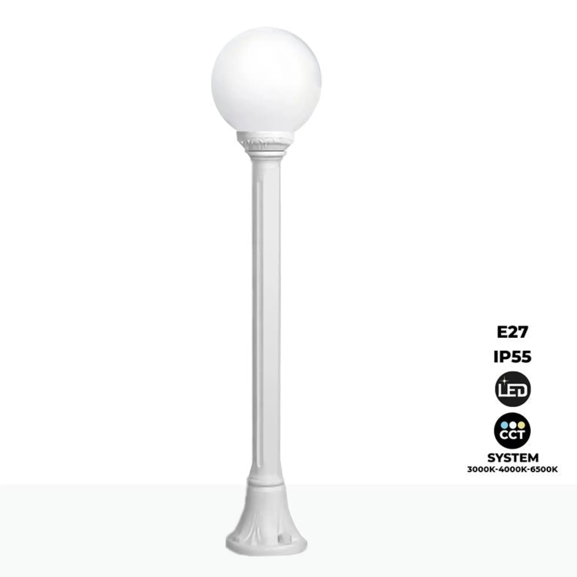 Farola exterior Fumagalli LED "GLOBO MIZAR/G250" 8.5W E27 - CCT