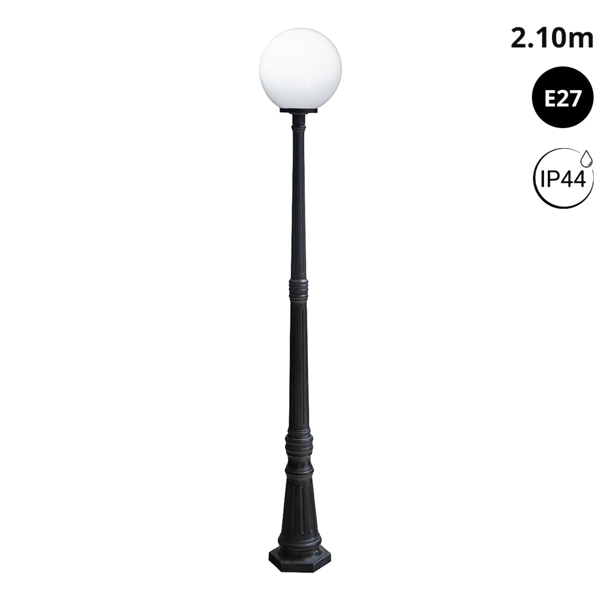 Farola exterior globo "CERES" - E27 - 2,10 m - IP44