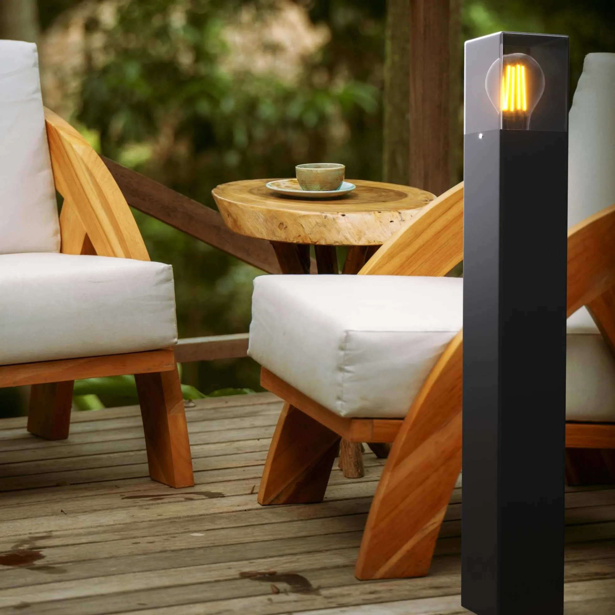Farola exterior tipo bolardo "SILS" - 60 cm - 1 x E27 - IP44
