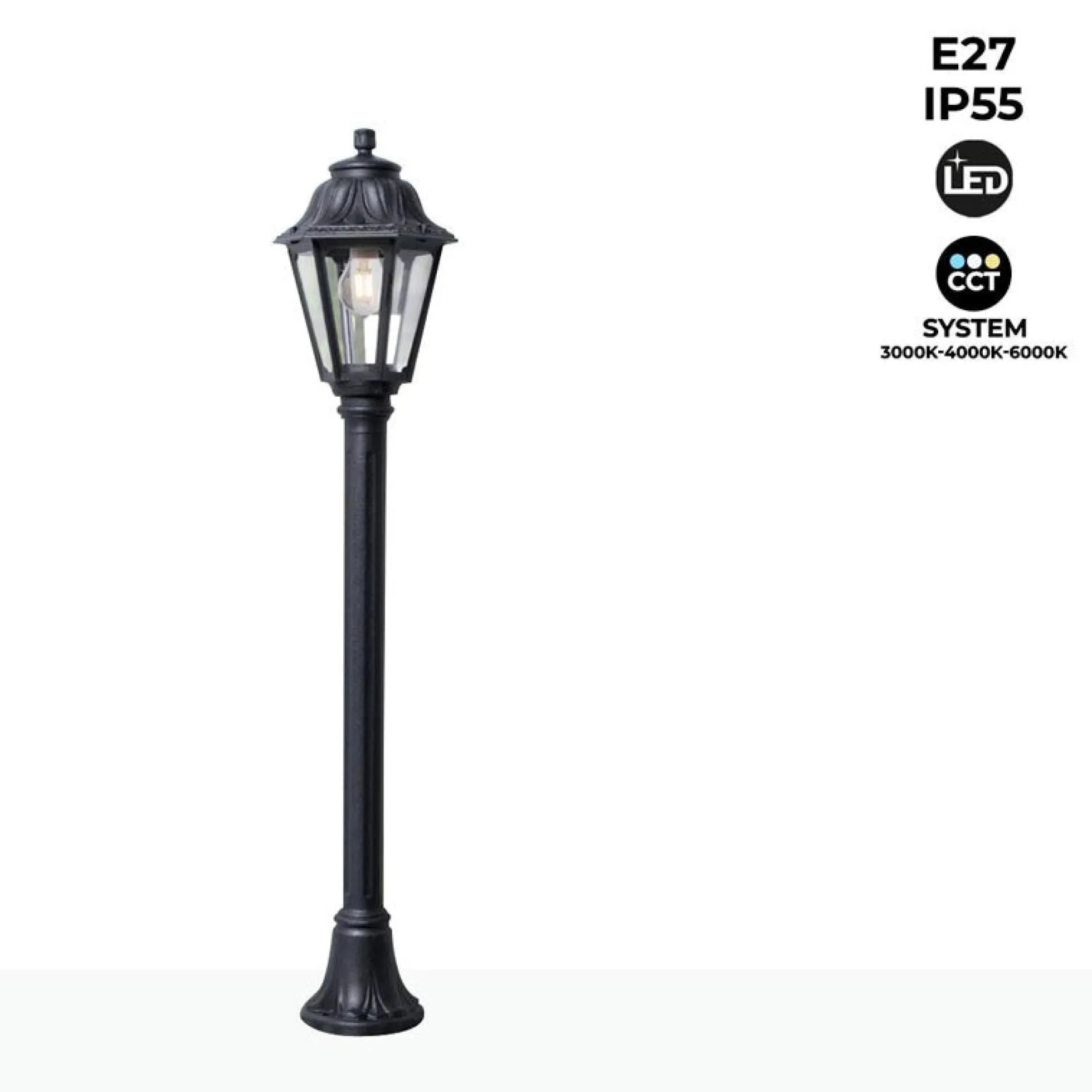 Farola LED de exterior FUMAGALLI "MIZAR/ANNA" - 110 cm - 8,5W - E27 - IP55