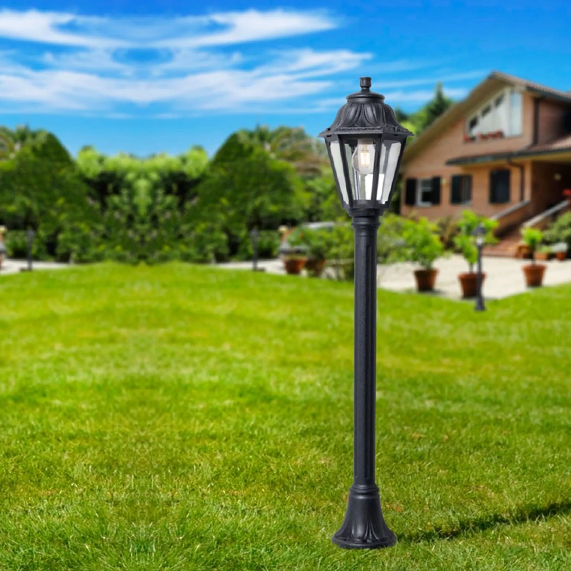 Farola LED de exterior FUMAGALLI "MIZAR/ANNA" - 110 cm - 8,5W - E27 - IP55