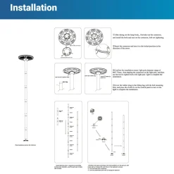 Farola solar con panel y mando a distancia - Sensor PIR - 150W - 6500K - IP54