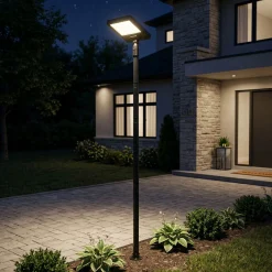 Farola solar con panel y mando a distancia - LED CCT - 240W - IP54