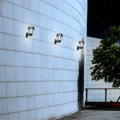 Farola solar de jardín aplique de pared