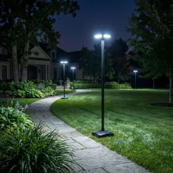 Farola Solar LED 150W con Base Rellenable de Agua o Arena | 6500K IP54 · Mando y Sensor PIR