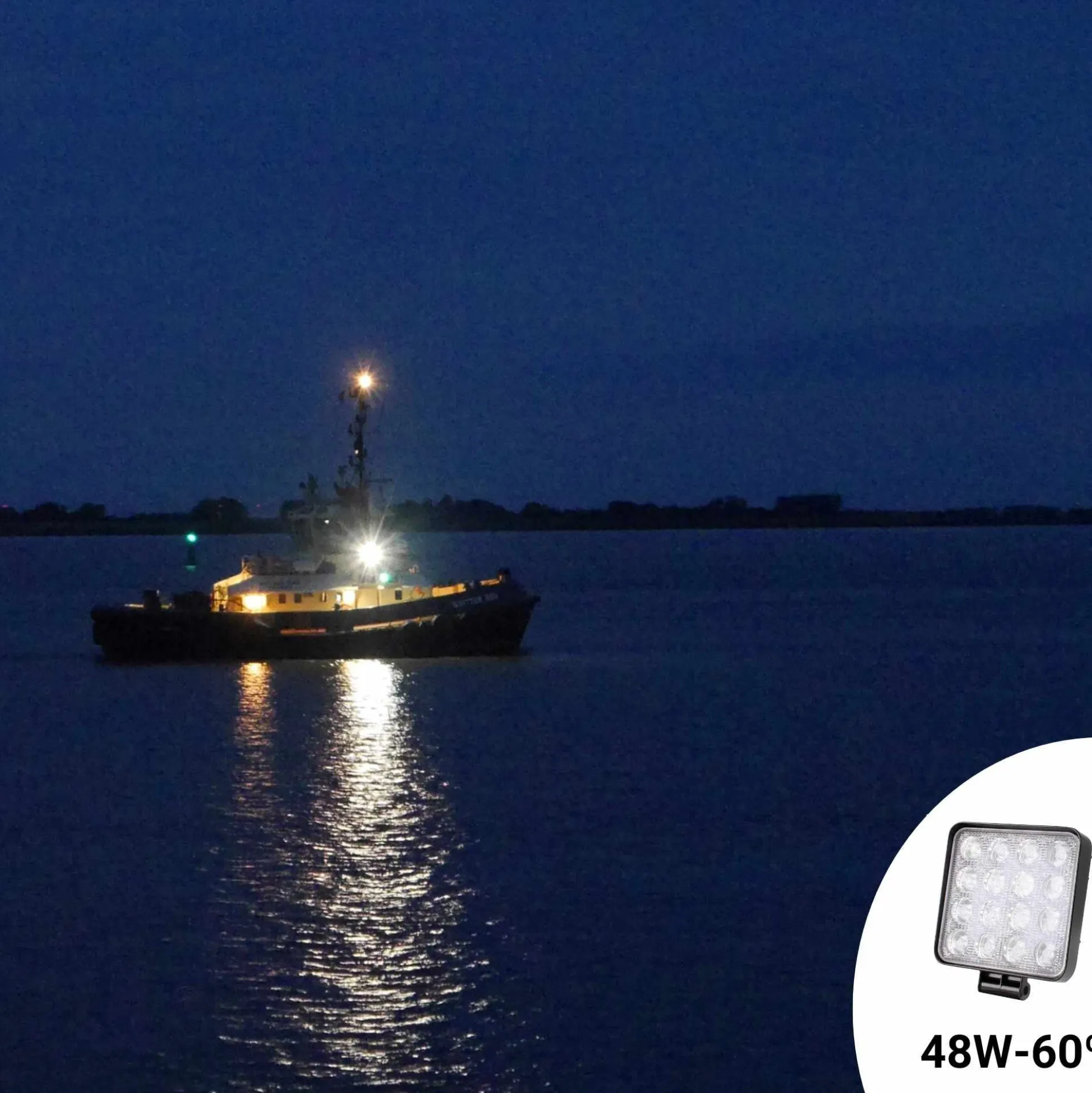 Faro LED 4x4 todoterreno - 48W - 10-40V DC - 4 Pulgadas - 2000lm - Ángulo 60º