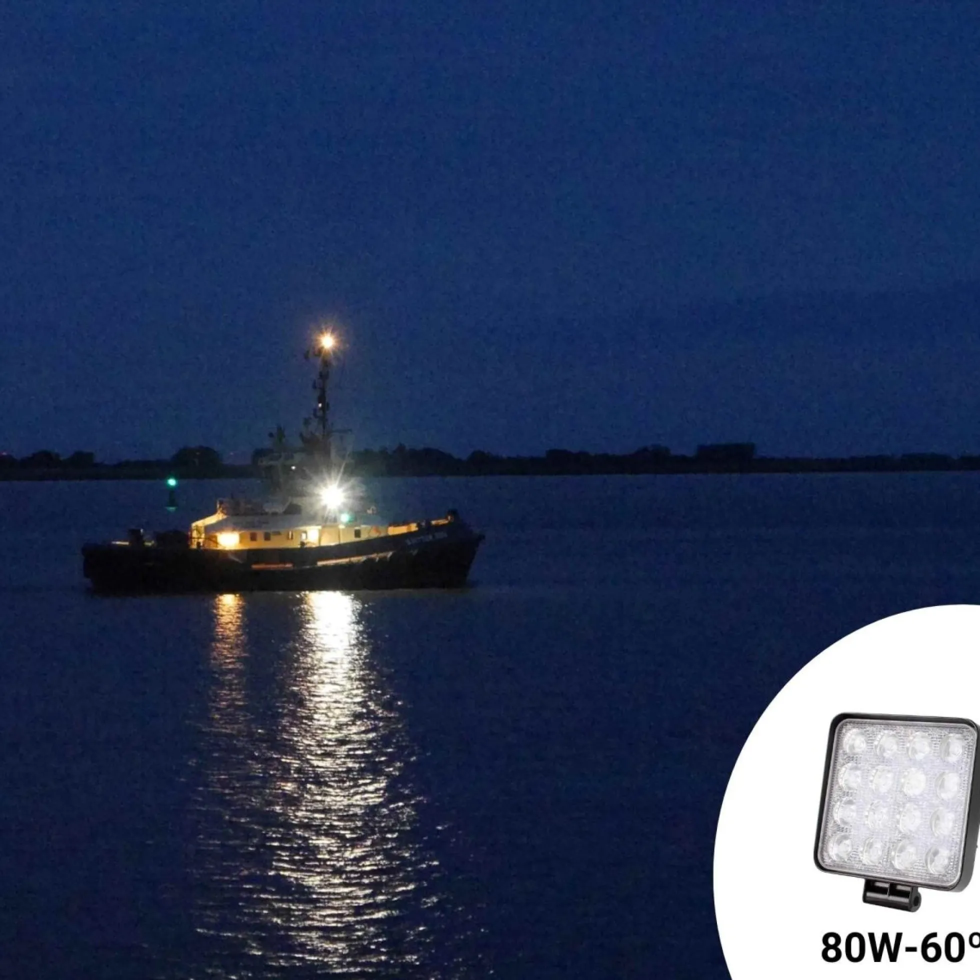 Faro LED 4x4 todoterreno - 80W - 10-40V DC - 4 Pulgadas - 8000lm - Ángulo 60º