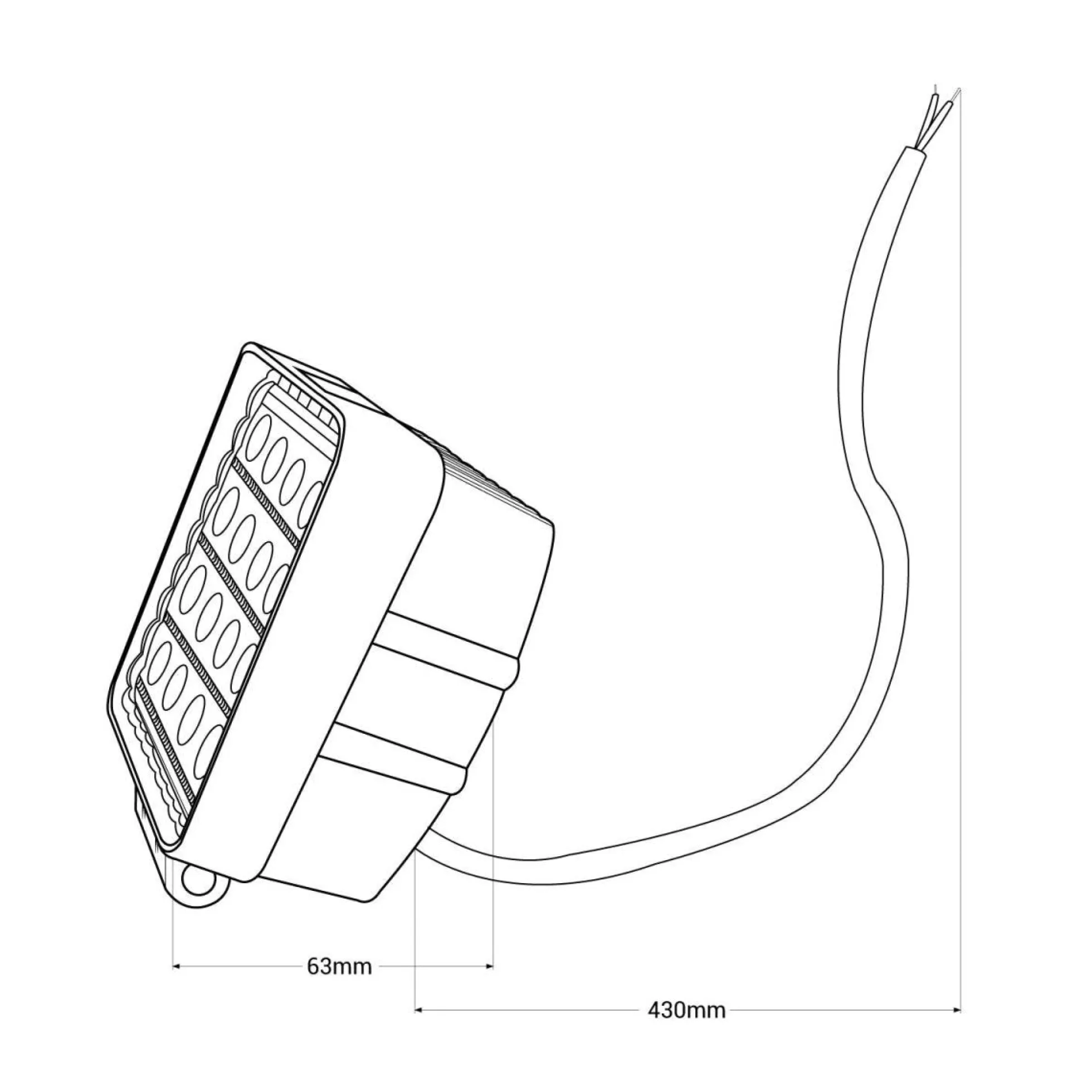 Faro LED 4x4 todoterreno - 80W - 10-40V DC - 4 Pulgadas - 8000lm - Ángulo 60º