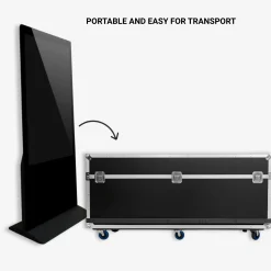 Flight Case para Tótems LCD DLS55 - con Foam, Ruedas y Asas – Transporte Seguro en Ferias y Eventos