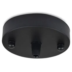 FLORÓN METALICO PARA LAMPARA COLGANTE ACABADO NEGRO MATE