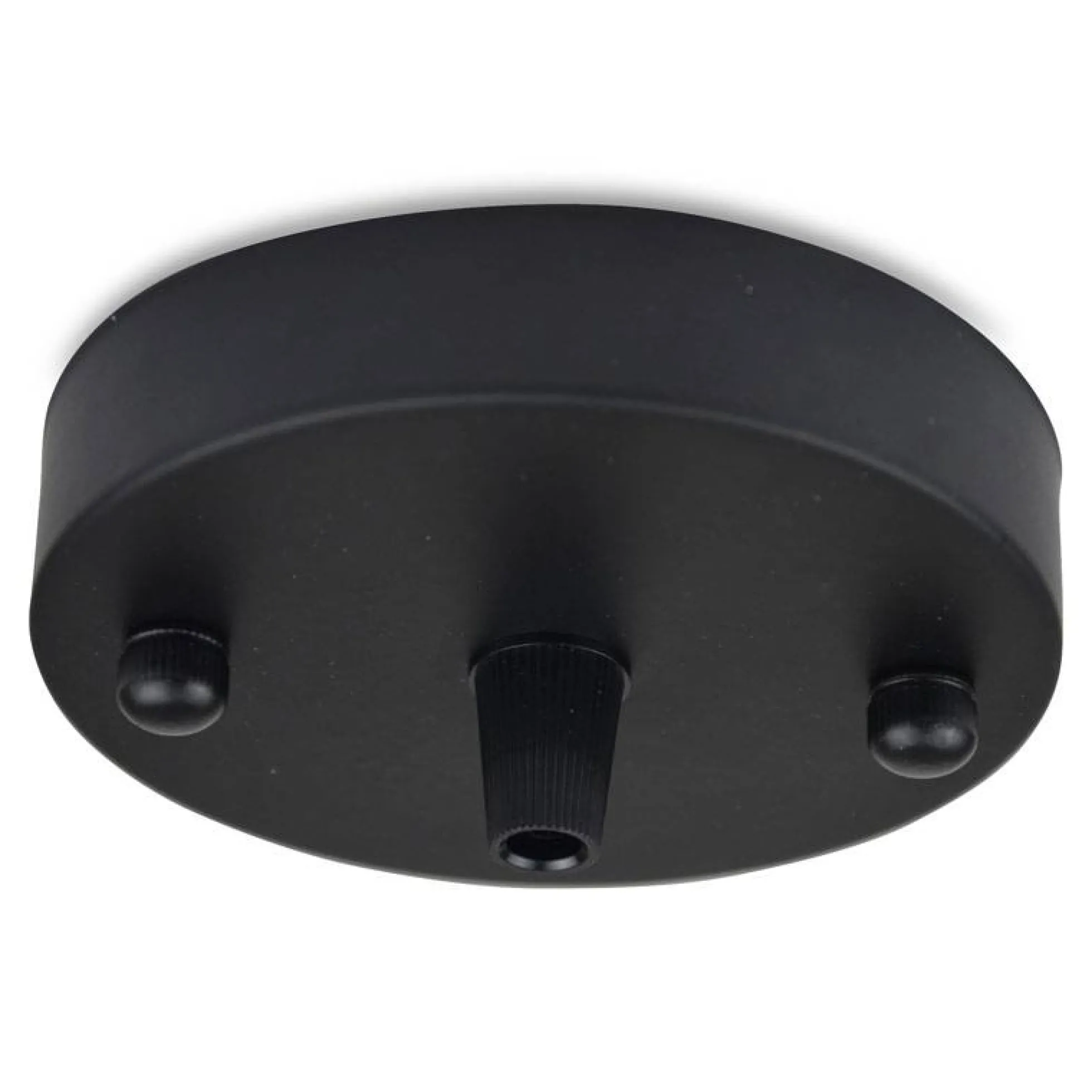 FLORÓN METALICO PARA LAMPARA COLGANTE ACABADO NEGRO MATE