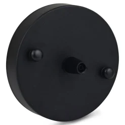 FLORÓN METALICO PARA LAMPARA COLGANTE ACABADO NEGRO MATE