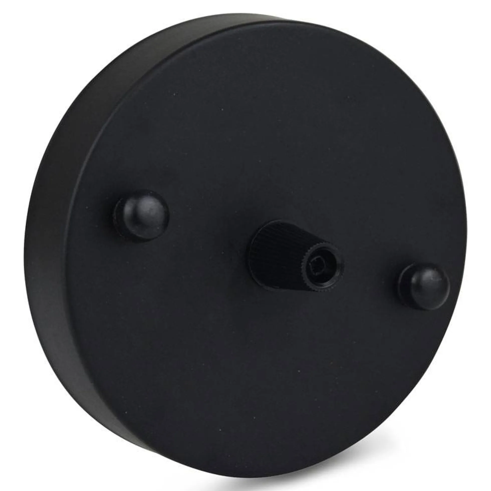 FLORÓN METALICO PARA LAMPARA COLGANTE ACABADO NEGRO MATE