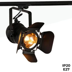 Foco carril monofásico orientable "Cinema" - E27