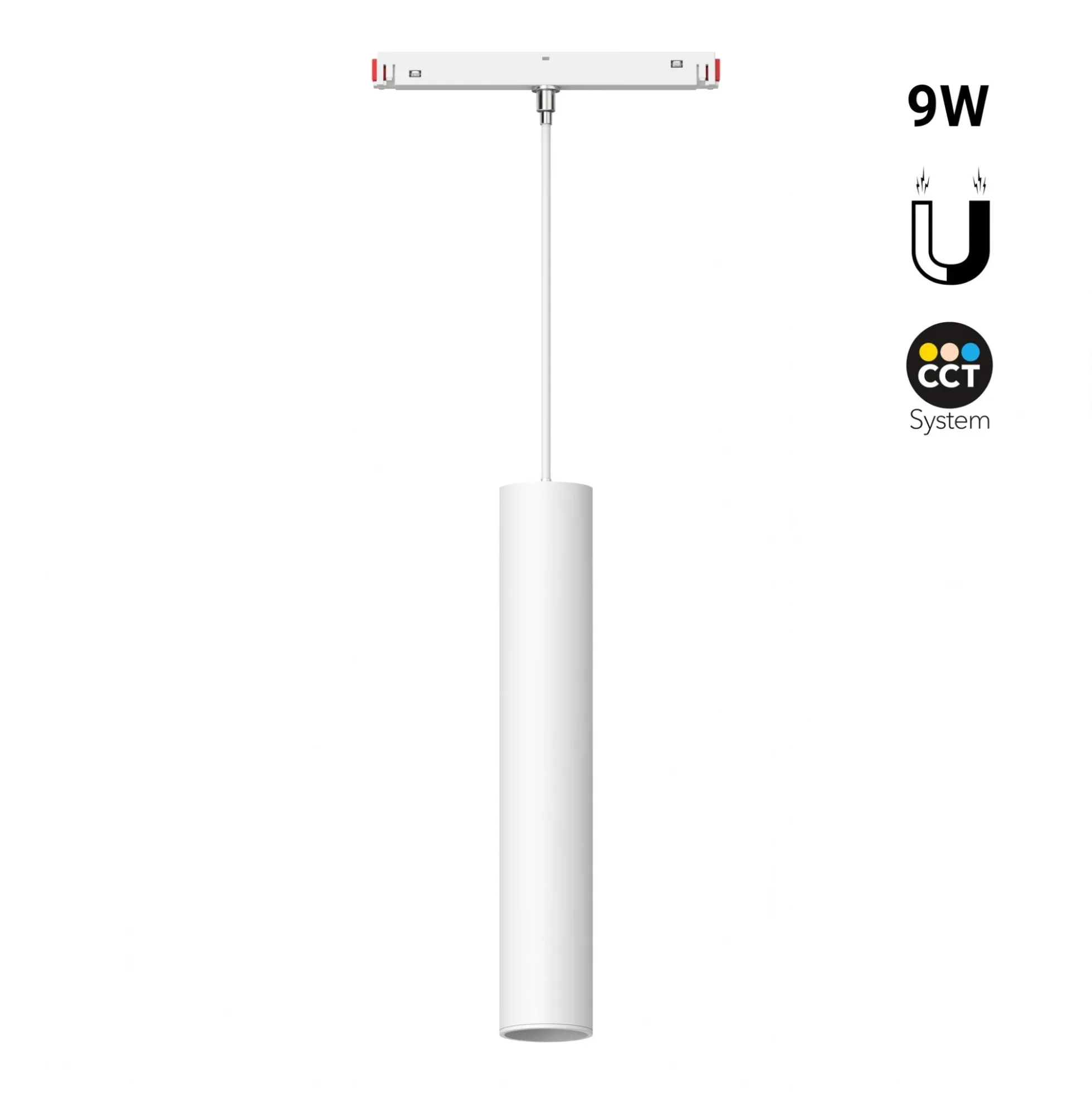 Foco de suspensión para carril magnético 48V - CCT - 9W - RF 2.4GHz - Mi Light