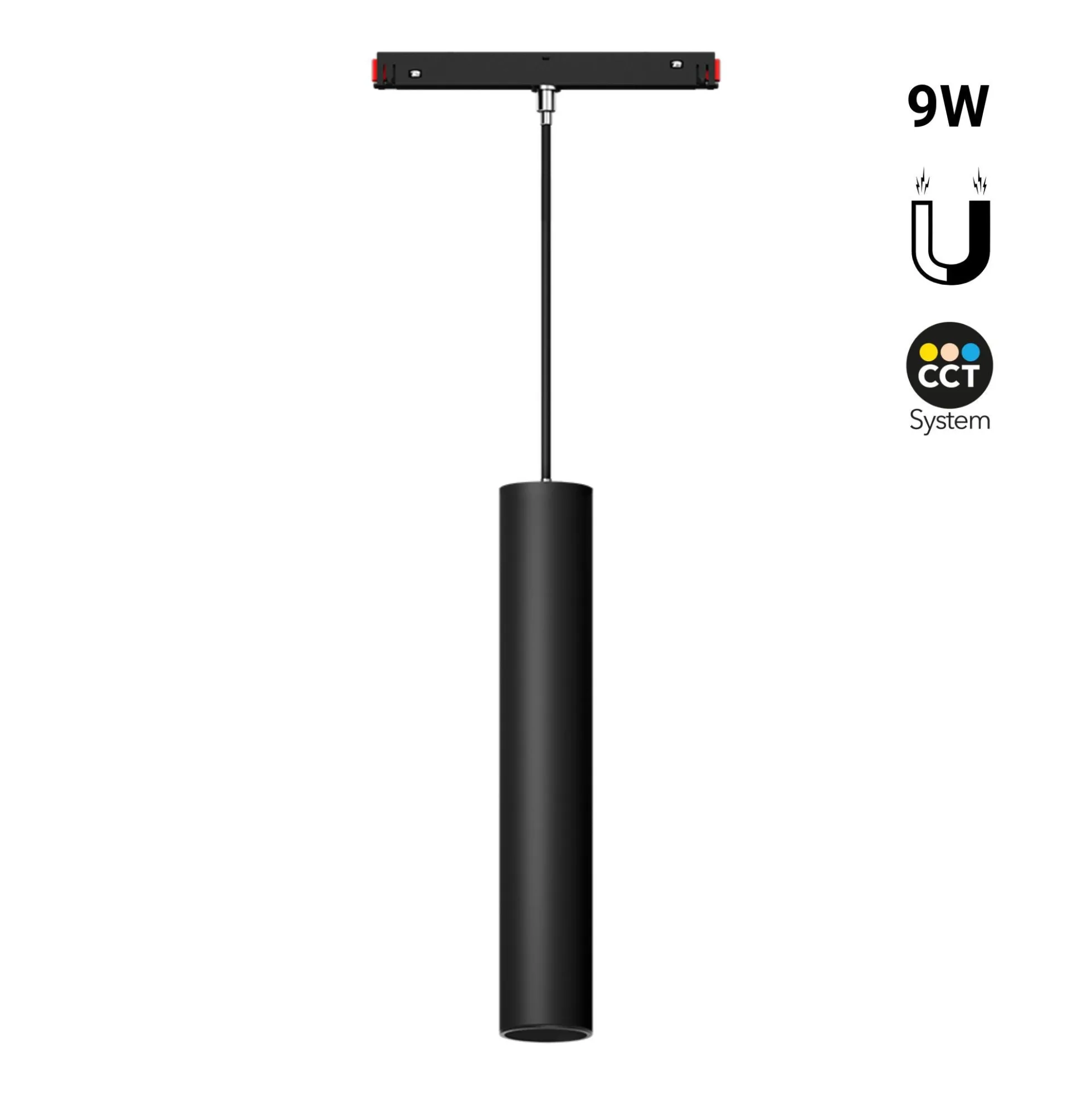 Foco de suspensión para carril magnético 48V - CCT - 9W - RF 2.4GHz - Mi Light